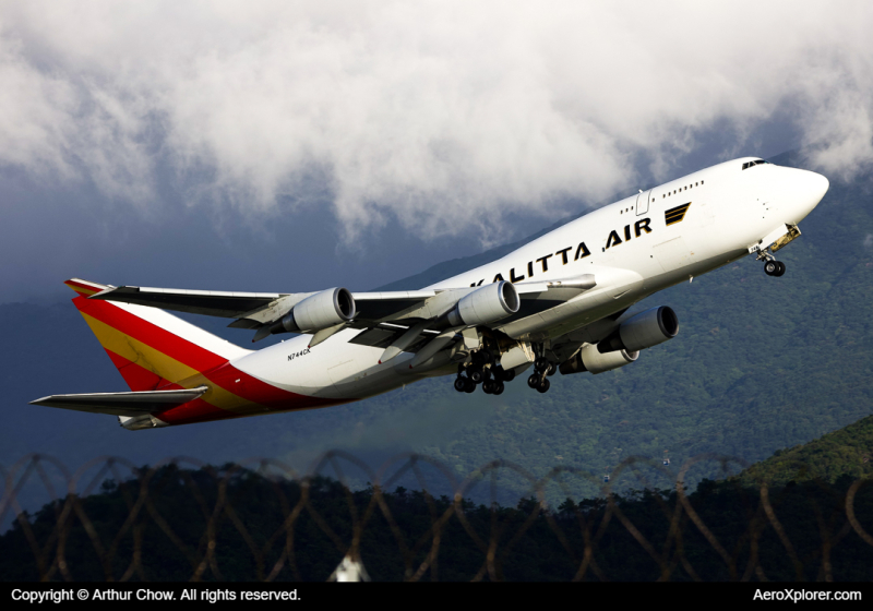 Photo of N744CK - KALITTA AIR  Boeing 747-400 BCF at HKG on AeroXplorer Aviation Database