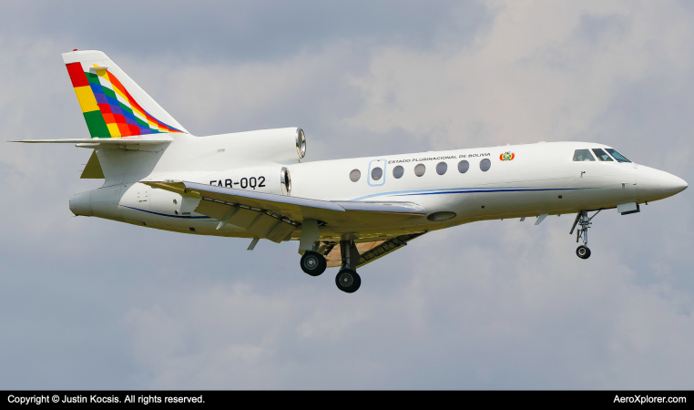 Photo of FAB-002 -  Bolivia - Air Force Dassault Falcon 50EX at TPA on AeroXplorer Aviation Database