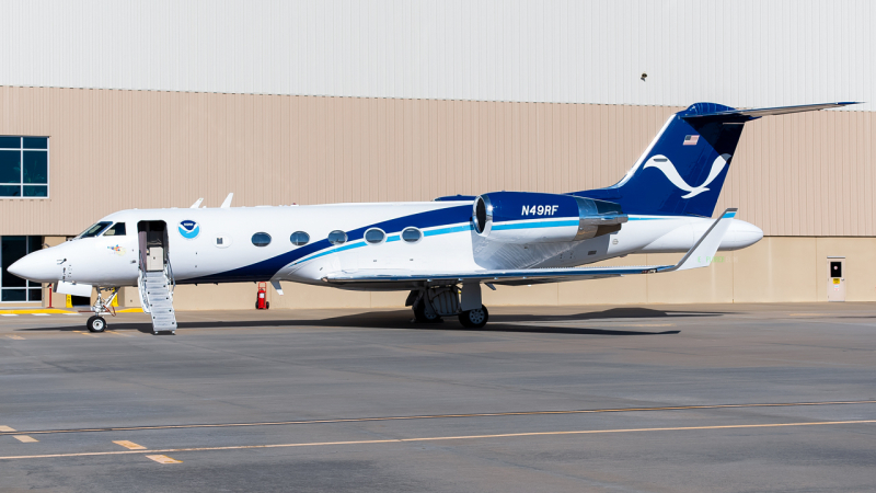 Photo of N49RF - NOAA Gulfstream IV at SAV on AeroXplorer Aviation Database