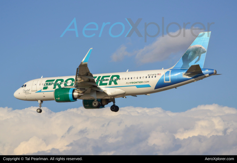 Photo of N374FR - Frontier Airlines Airbus A320NEO at BWI on AeroXplorer Aviation Database
