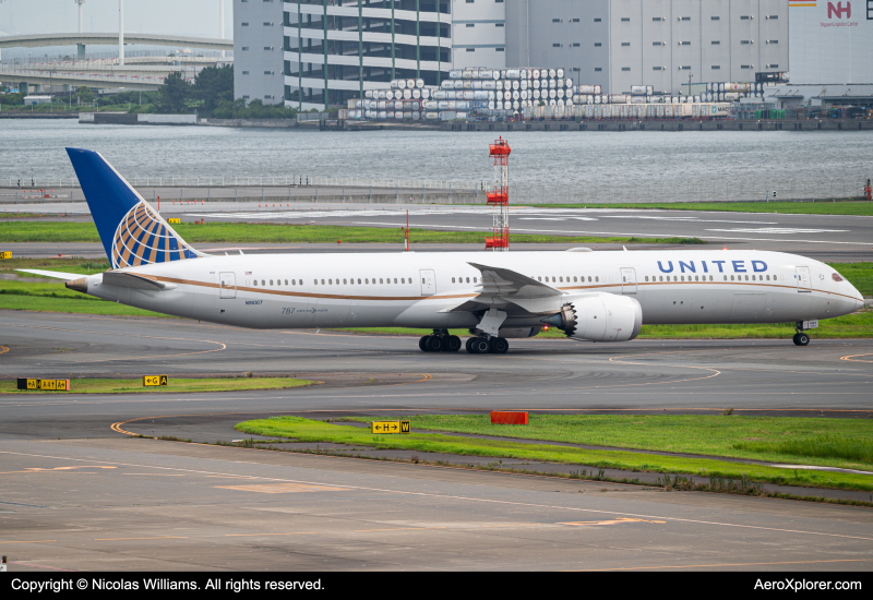 Photo of N91007 - United Airlines Boeing 787-10 at HND on AeroXplorer Aviation Database