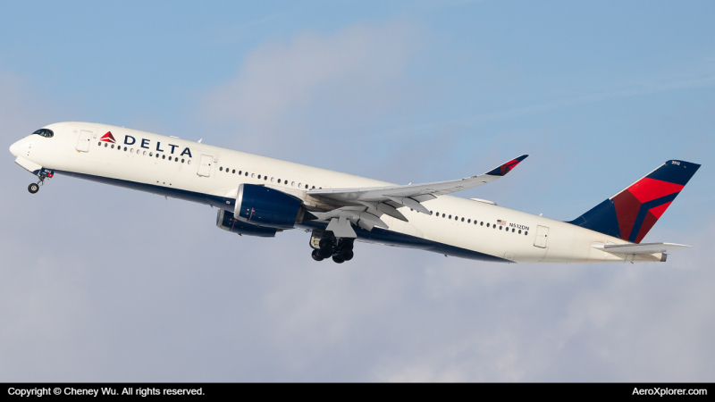 Photo of N512DN - Delta Airlines Airbus A350-900 at DTW on AeroXplorer Aviation Database