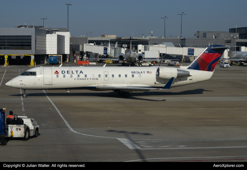Photo of N836AY - Delta Connection Mitsubishi CRJ-200 at ATL on AeroXplorer Aviation Database