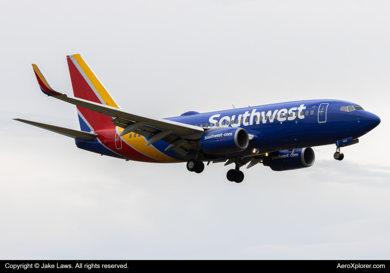 Photo of N423WN - Southwest Airlines Boeing 737-700 at DCA on AeroXplorer Aviation Database