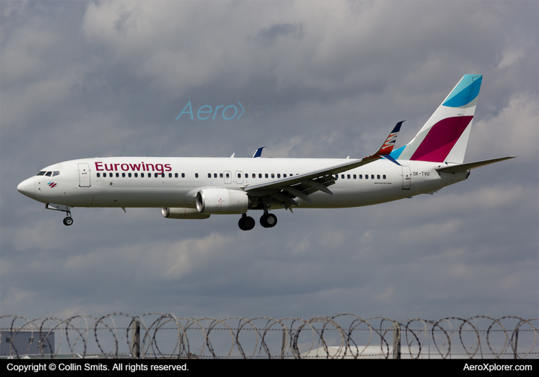 Photo of OK-TVU - Eurowings Boeing 737-800 at LHR on AeroXplorer Aviation Database