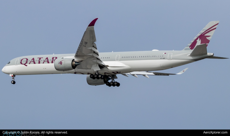 Photo of A7-ANF - Qatar Airways Airbus A350-1000 at TPA on AeroXplorer Aviation Database