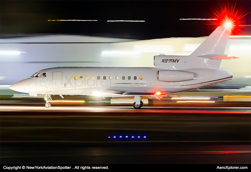 Photo of N918MV - PRIVATE Dassault Falcon 900 at HPN on AeroXplorer Aviation Database