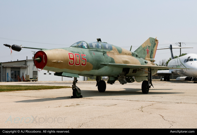 Photo of N317DM - Private  Mikoyan-Gurevich MiG-21UM Mongol B at RFD on AeroXplorer Aviation Database