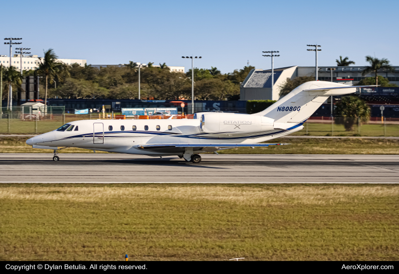 Photo of N808GG - PRIVATE Cessna Citation 750 X at BCT on AeroXplorer Aviation Database