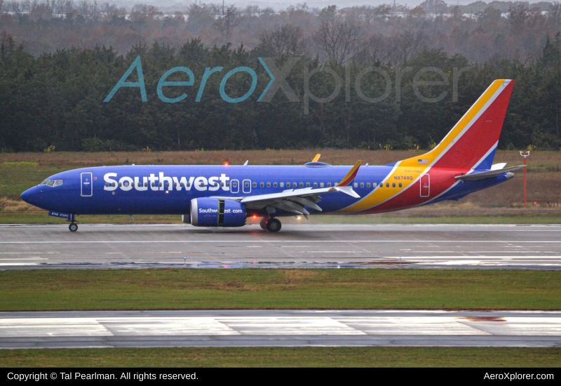 Photo of N8748Q - Southwest Airlines Boeing 737 MAX 8 at IAD on AeroXplorer Aviation Database