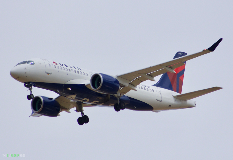 Photo of N130DU - Delta Airlines Airbus A220-100 at DEN on AeroXplorer Aviation Database
