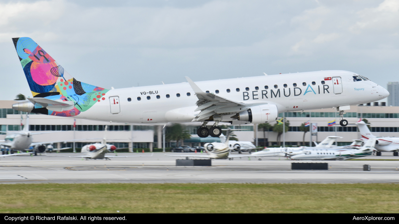 Photo of VQ-BLU - BermudAir Embraer E175 at FLL on AeroXplorer Aviation Database