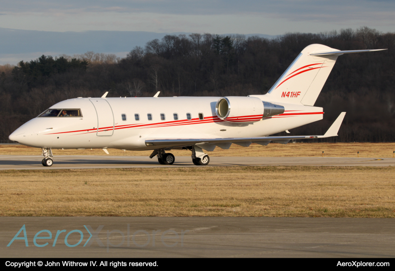 Photo of N41HF - PRIVATE Bombardier Challenger 604  at LUK on AeroXplorer Aviation Database