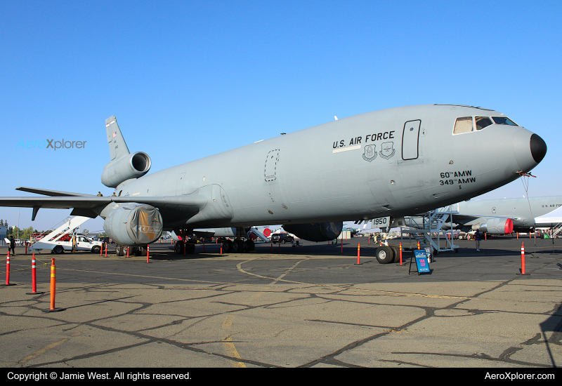 Photo of 79-1950 - USAF - United States Air Force McDonnell Douglas KC-10 Extender at MHR on AeroXplorer Aviation Database