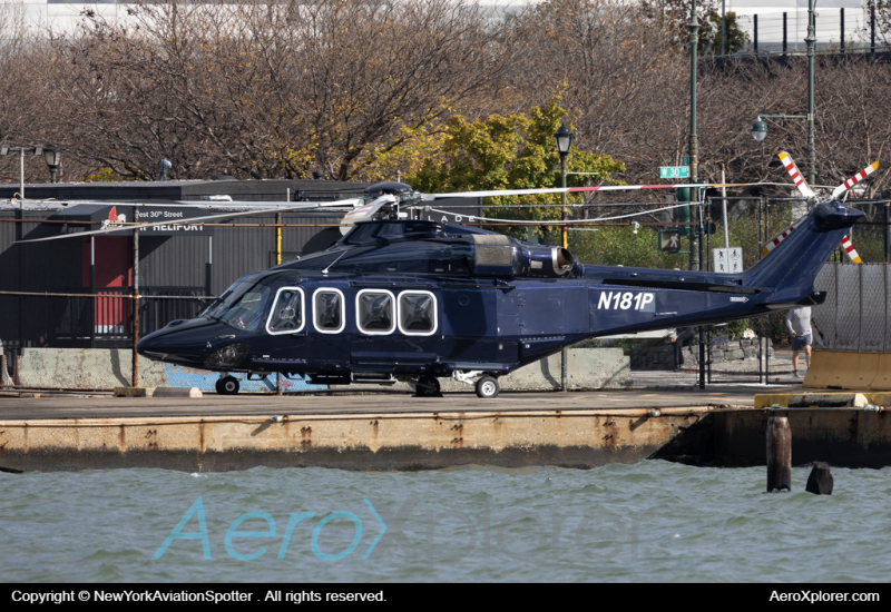 Photo of N181P - PRIVATE Agusta Westland AW139 at JRA on AeroXplorer Aviation Database