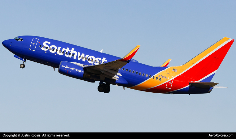 Photo of N7819A - Southwest Airlines Boeing 737-700 at TPA on AeroXplorer Aviation Database