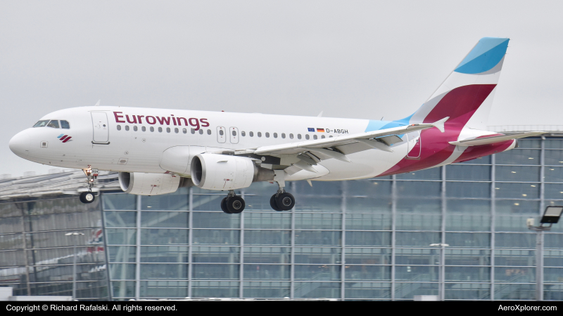 Photo of D-ABGH - Eurowings Airbus A319 at LHR on AeroXplorer Aviation Database