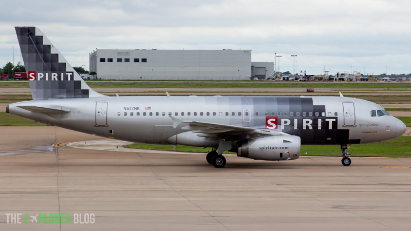 Photo of N517NK - Spirit Airlines Airbus A319 at DFW on AeroXplorer Aviation Database