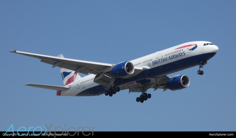 Photo of G-YMMG - British Airways Boeing 777-200ER at YYZ on AeroXplorer Aviation Database