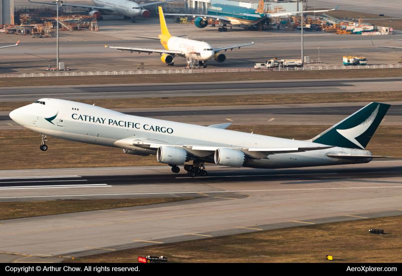 Photo of B-LJD - Cathay Pacific Boeing 747-8F at HKG on AeroXplorer Aviation Database