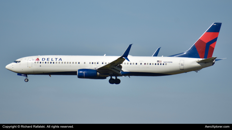Photo of N859DN - Delta Airlines Boeing 737-900ER at ATL on AeroXplorer Aviation Database
