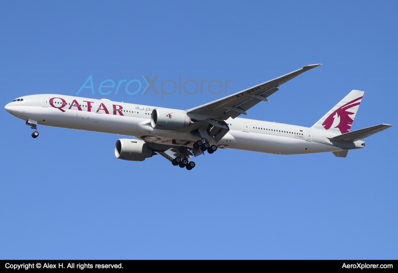 Photo of A7-BEH - Qatar Airways Boeing 777-300ER at JFK on AeroXplorer Aviation Database
