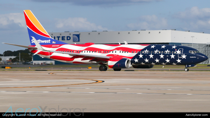 Photo of N500WR - Southwest Airlines Boeing 737-800 at TPA on AeroXplorer Aviation Database