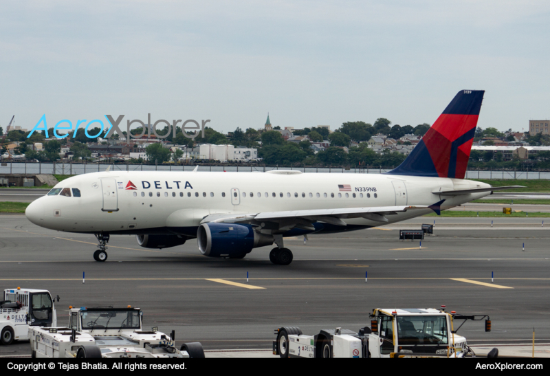 Photo of N339NB - Delta Airlines Airbus A319 at LGA on AeroXplorer Aviation Database