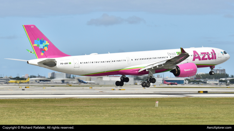 Photo of PR-ANV - Azul  Airbus A330-900 at FLL on AeroXplorer Aviation Database