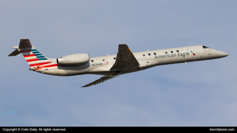 Photo of N634AE - American Eagle Embraer ERJ145 at CLT on AeroXplorer Aviation Database