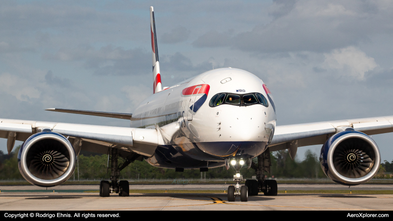 Photo of G-XWBD - British Airways Airbus A350-1000 at MCO on AeroXplorer Aviation Database