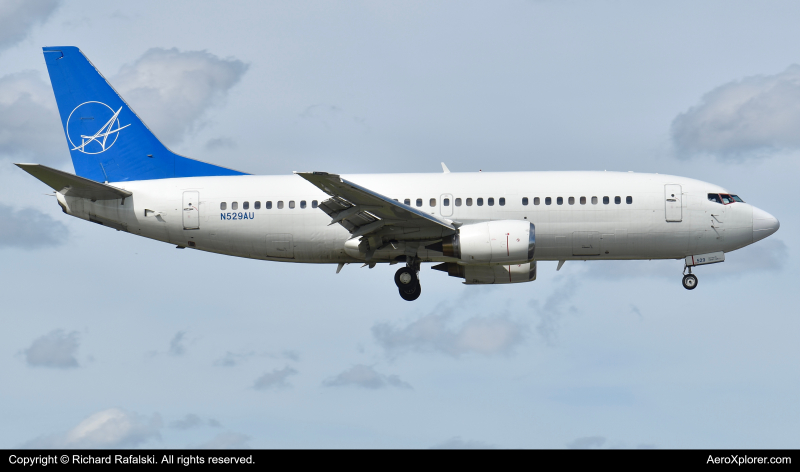 Photo of N529AU - iAero Airways Boeing 737-300 at MIA on AeroXplorer Aviation Database