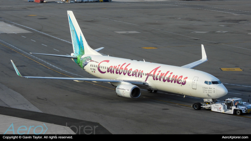 Photo of 9Y-TAB - Caribbean Airlines Boeing 737-800 at JFK on AeroXplorer Aviation Database