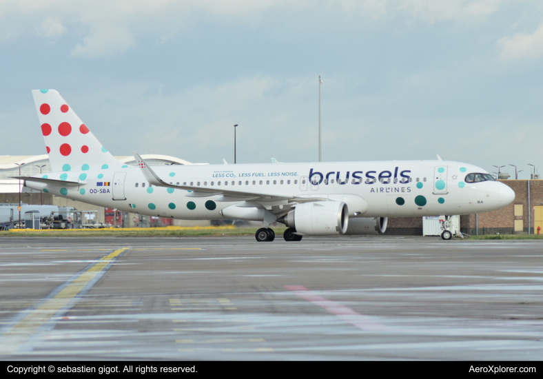 Photo of OO-SBA - Brussels Airlines Airbus A320NEO at BRU on AeroXplorer Aviation Database