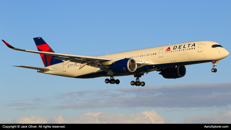 Photo of N514DN - Delta Airlines Airbus A350-900 at MIA on AeroXplorer Aviation Database
