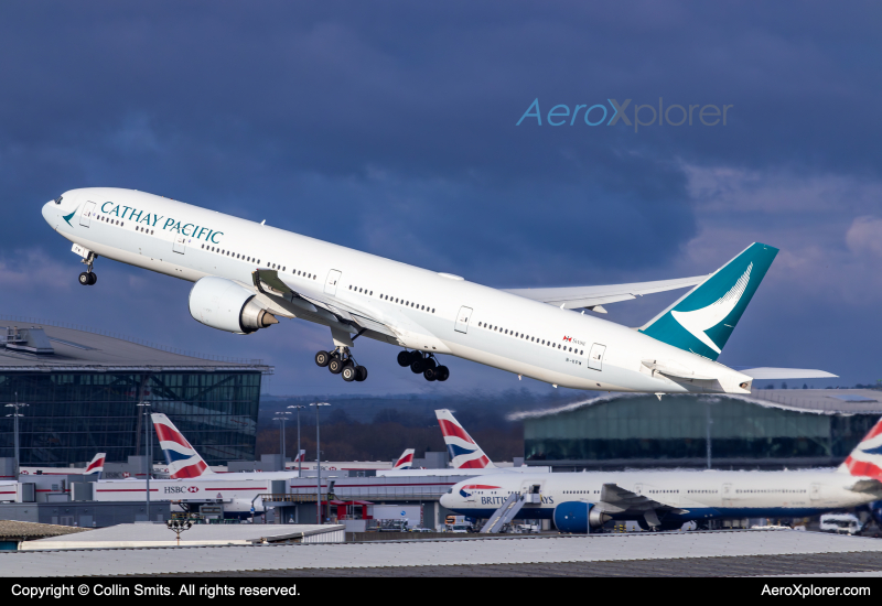 Photo of B-KPW - Cathay Pacific Boeing 777-367ER at LHR on AeroXplorer Aviation Database
