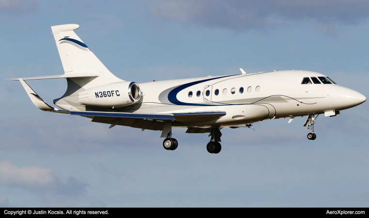 Photo of N360FC - PRIVATE Dassault Falcon 2000EX at TPA on AeroXplorer Aviation Database