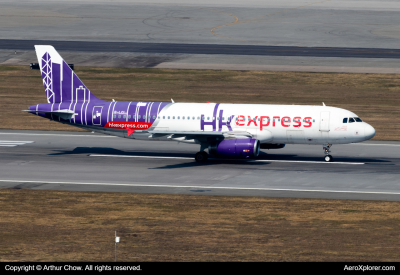 Photo of B-LCI - Hong Kong Express Airbus A320 at HKG on AeroXplorer Aviation Database