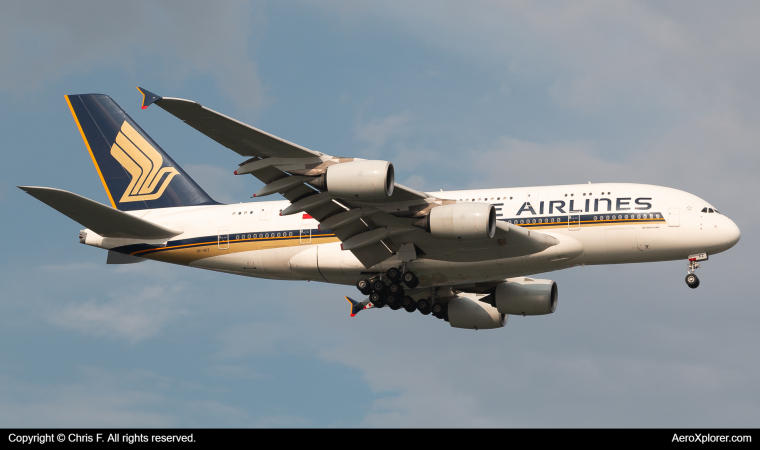 Photo of 9V-SKZ - Singapore Airlines Airbus A380-800 at SIN on AeroXplorer Aviation Database