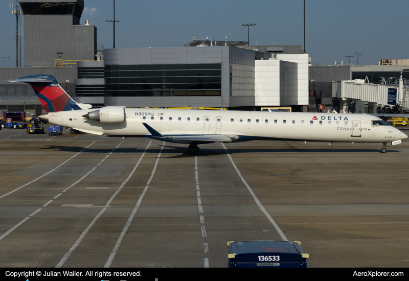 Photo of N305PQ - Delta Connection Mitsubishi CRJ-900 at ATL on AeroXplorer Aviation Database