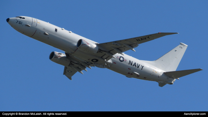 Photo of 168761 - USN - United States Navy Boeing P-8 Poseidon  at DAB on AeroXplorer Aviation Database