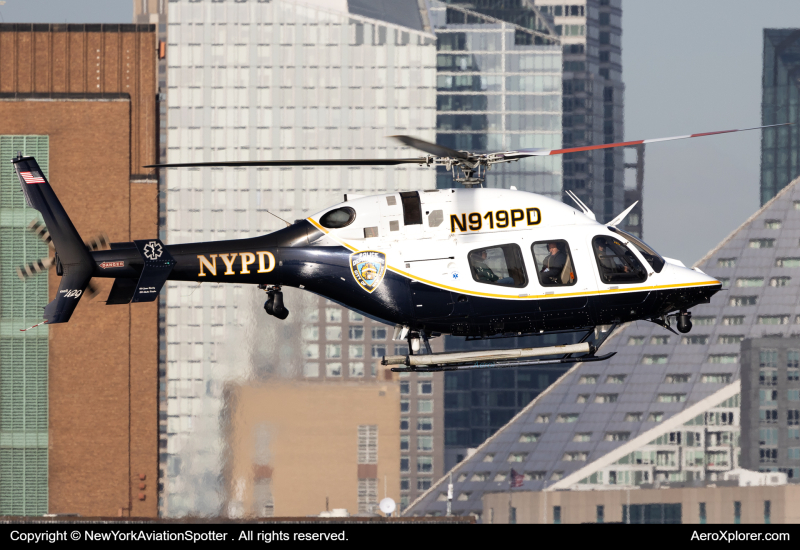 Photo of N919PD - NYPD Bell 429 at JRA on AeroXplorer Aviation Database