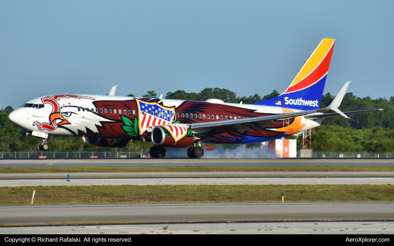 Photo of N8619F - Southwest Airlines Boeing 737-800 at MCO on AeroXplorer Aviation Database