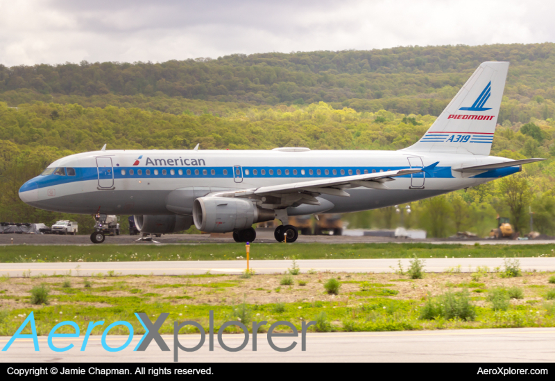 Photo of N744P - American Airlines Airbus A319 at AVP on AeroXplorer Aviation Database