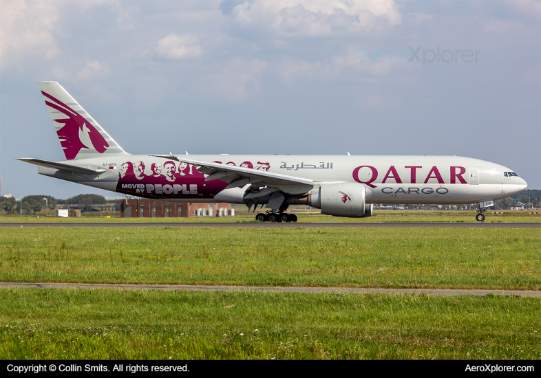 Photo of A7-BFG - Qatar Air Cargo Boeing 777-F at AMS on AeroXplorer Aviation Database