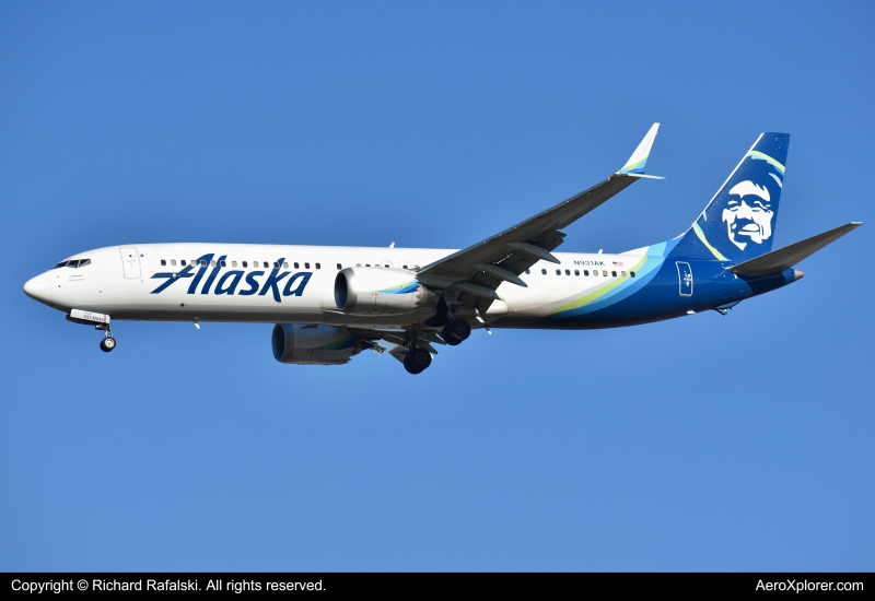 Photo of N931AK - Alaska Airlines Boeing 737 MAX 9 at MCO on AeroXplorer Aviation Database