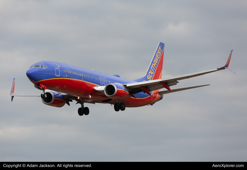 Photo of N8637A - Southwest Airlines Boeing 737-800 at BWI on AeroXplorer Aviation Database