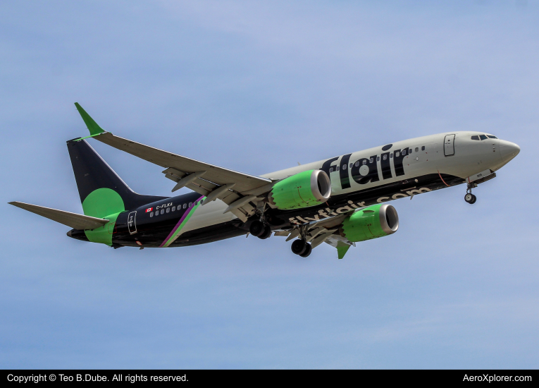 Photo of C-FLKA - Flair Airlines Boeing 737 MAX 8 at YYZ on AeroXplorer Aviation Database