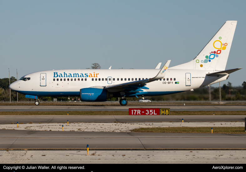 Photo of C6-BFY - Bahamasair Boeing 737-700 at MCO on AeroXplorer Aviation Database