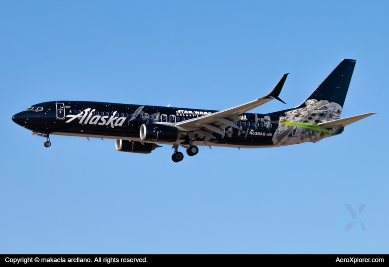 Photo of N538AS - Alaska Airlines Boeing 737-800 at BOI on AeroXplorer Aviation Database